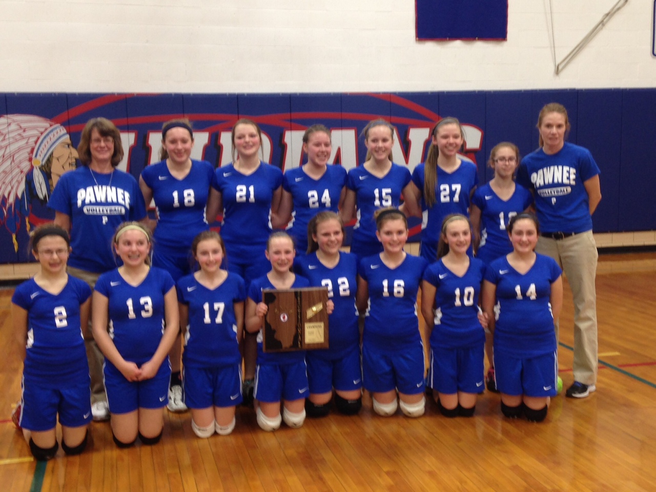 Pawnee CUSD 11 7th Grade Volleyball Wins Sectional Championship
